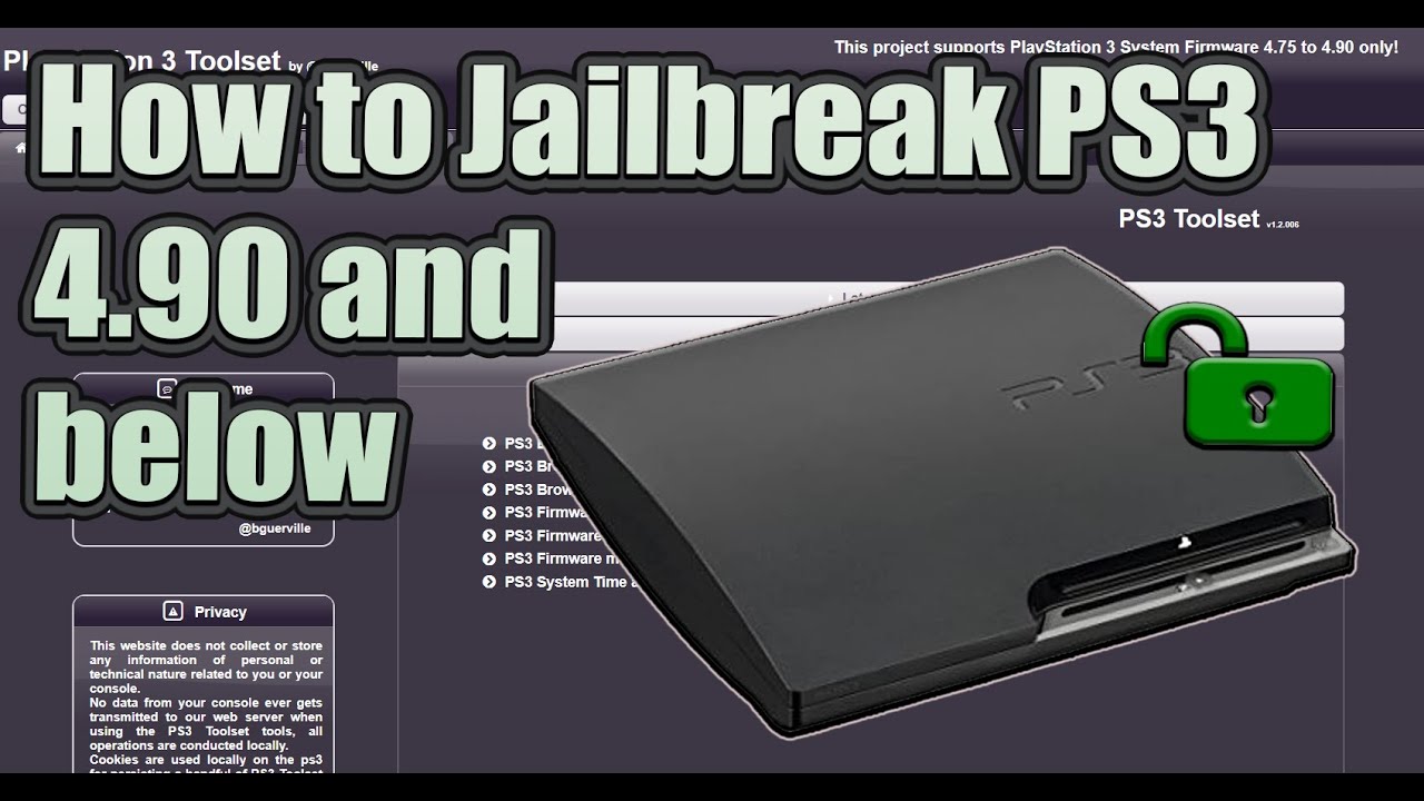 How to Jailbreak the PS3 on 4.90 or lower 