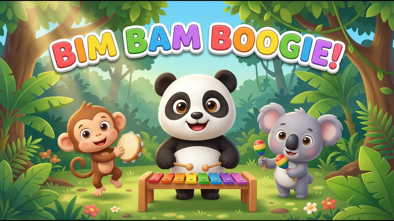 Bim Bam Boogie | Animal Dance Song for Kids 🐼🐵🐨 | Fumfkin Kids