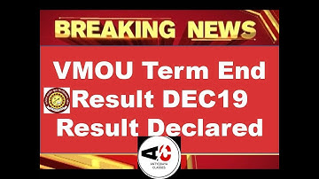 VMOU DECEMBER 2019 RESULT/VMOU TERM END RESULT/VMOU KOTA RESULT, VMOU RESULT2020/VMOU RESULTDECLARED
