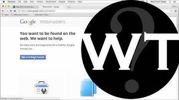 Signing up with Google Webmaster Tools