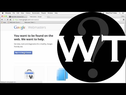 Signing up with Google Webmaster Tools