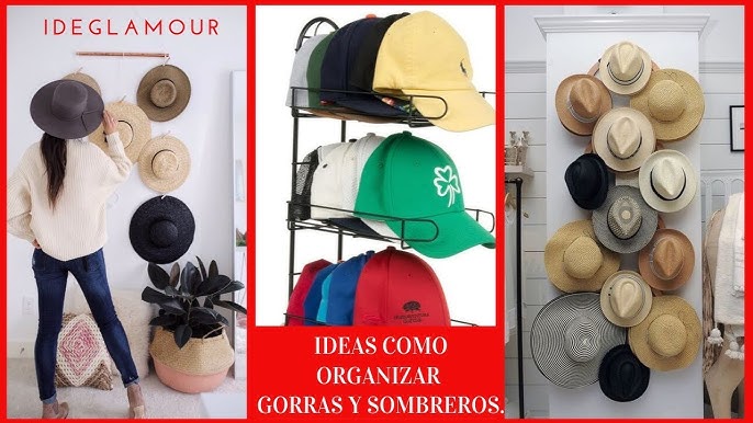 2 Organizador de gorras gorros cachuchas sombreros colgar accesorios para  cuarto