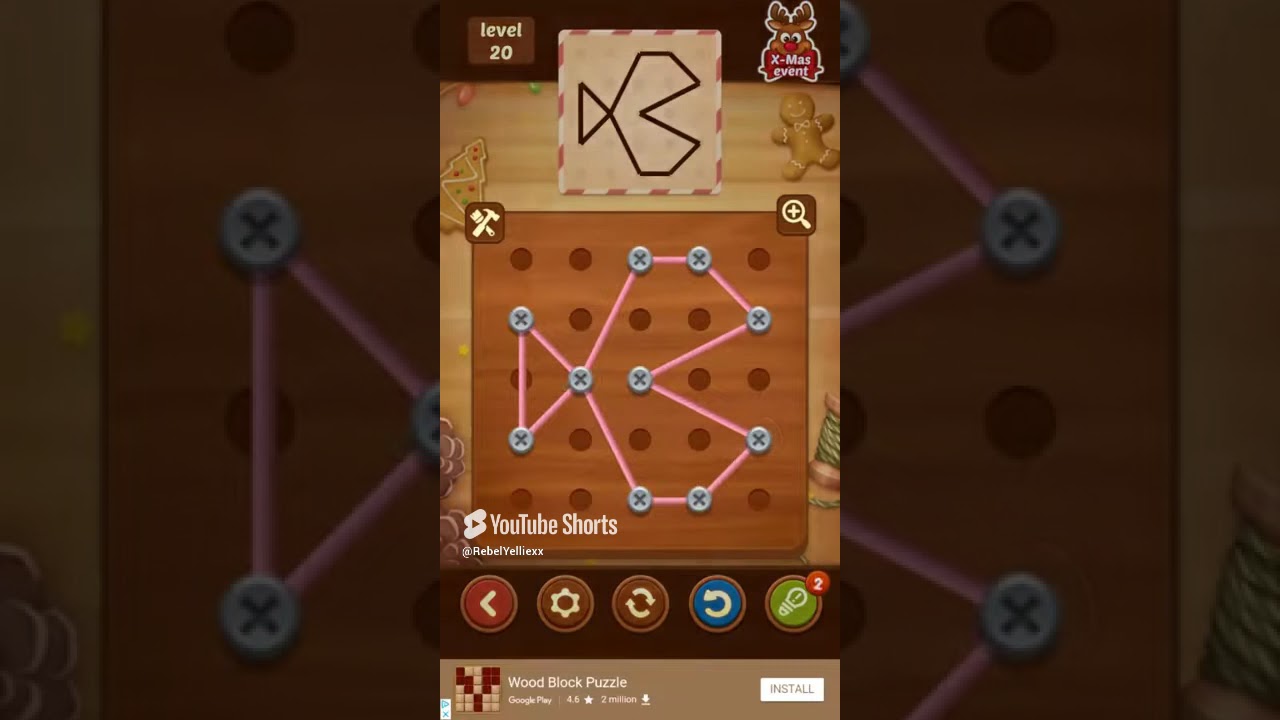 Line Puzzle String Art Acacia Level 20