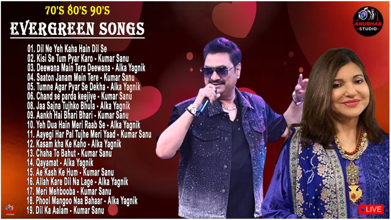 90s Hits Love Hindi Songs Alka Yagnik Kumar Sanu  Udit Narayan 90s Songs  90severgreen  bollywood