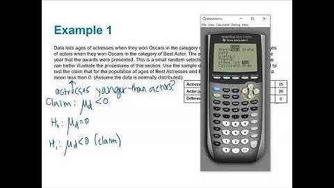 Section 9.3 (part 1) | Two Dependent Samples (Matched Pairs)