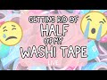 🔴 LIVE Decluttering My Washi Collection - GETTING RID OF HALF 😅😖