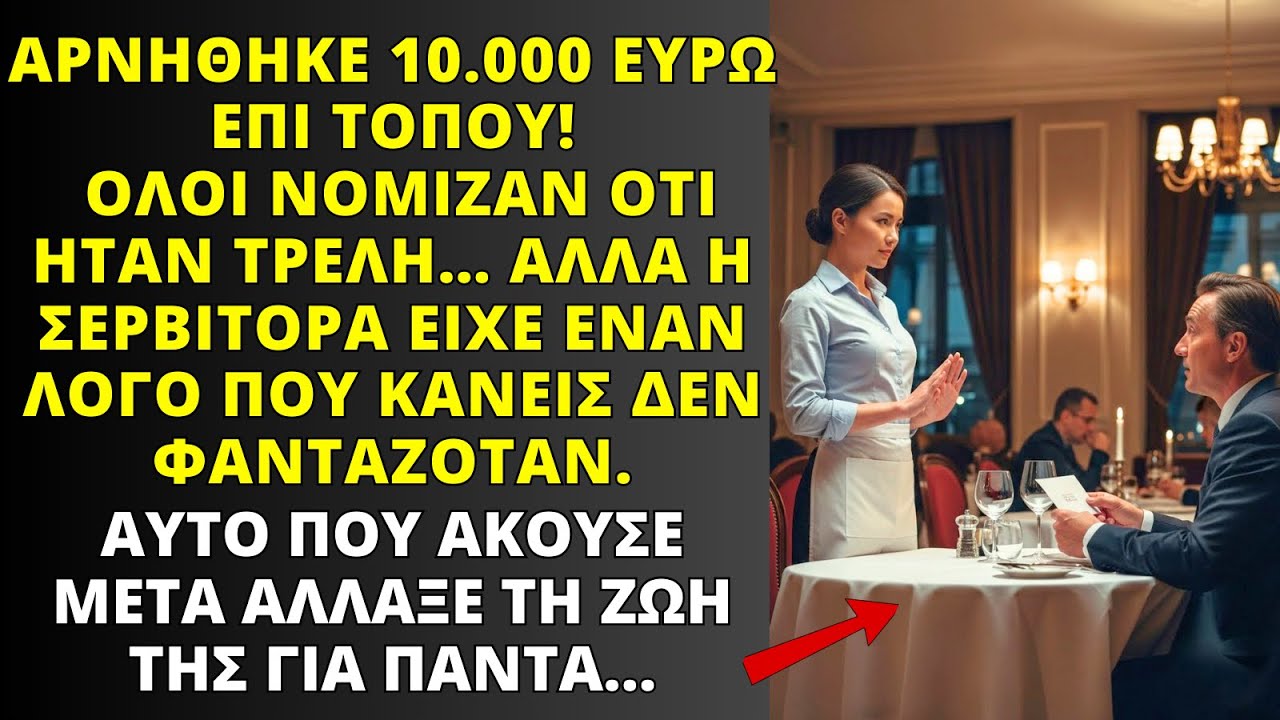 Η ΣΕΡΒΙΤΟΡΑ ΕΙΠΕ «ΟΧΙ» ΣΤΑ 10.000 ΕΥΡΩ — ΚΑΙ ΕΛΑΒΕ ΜΙΑ ΠΡΟΤΑΣΗ ΠΟΥ ΤΗΣ ΑΛΛΑΞΕ ΤΗ ΖΩΗ.