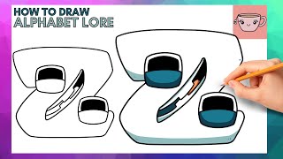How To Draw Alphabet Lore - Lowercase Letter Z | Cute Easy Step By Step Drawing Tutorial
