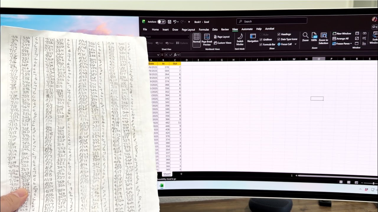 Using free AI to convert hand written table to excel table - YouTube