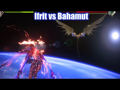 Final Fantasy 16 - Bahamut Boss Fight (FFXVI Eikon Battle Ifrit vs Bahamut)