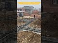 Rural self built house construction scene, focusing on a time-saving approach
