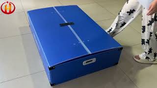 Custom foldable corrugated plastic boxes for shipping