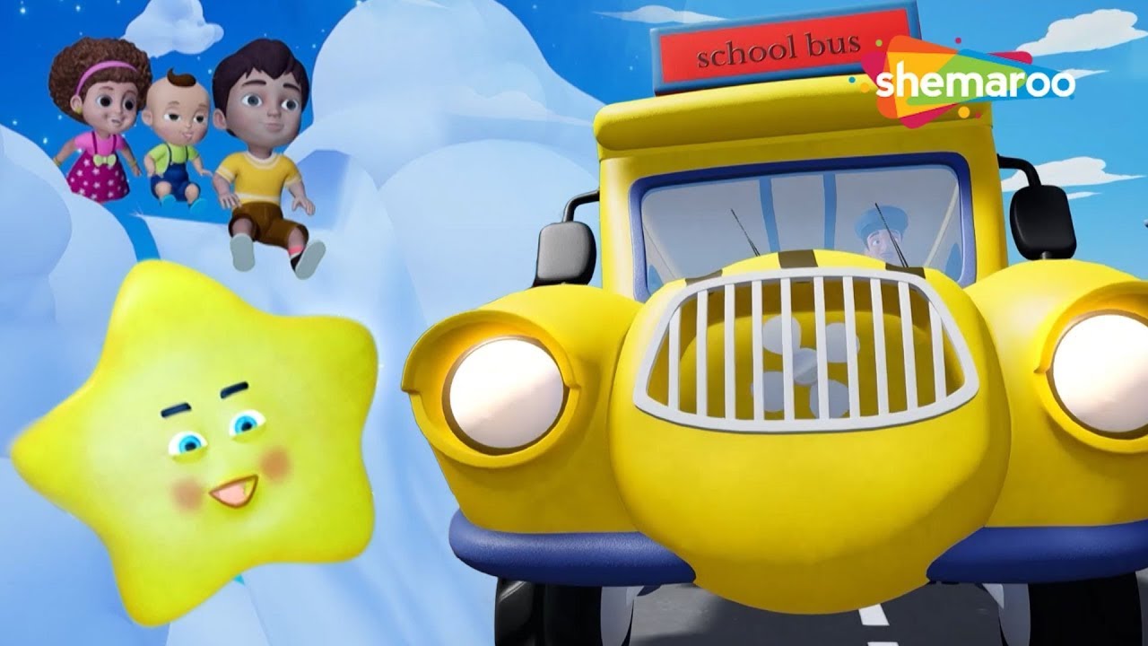 Wheels on the bus + Twinkle Twinkle little Star Rhymes for Kids | @shemarookidsjunior​