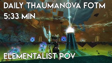Gw2 [qT] Daily Thaumanova Fractal(T4-84) 5:33 min | Elementalist PoV