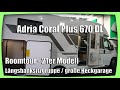 Adria Coral Plus 670 DL - Roomtour - 21er Modell - Längsbanksitzgruppe - große Heckgarage