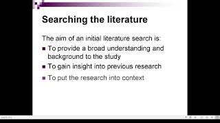 The Research Process I Part 3