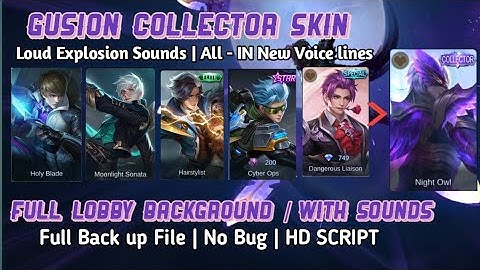 🌟Gusion Collector ( Night owl ) Skin Script | Loud Explosion | Fix Delay Skills | MLBB✓