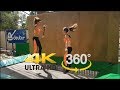 360 VR Video Girls on a Trampoline Park, Extreme amusement Park [VR 360 Video 4k Gear 360]