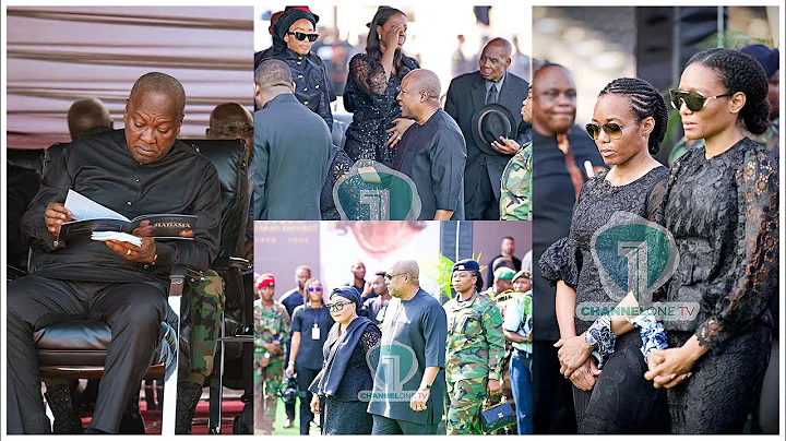 H.E John Mahama & Wife Lordina Emotionally Cried At The Funeral Of Late Nana Konadu Agyeman-Rawlings