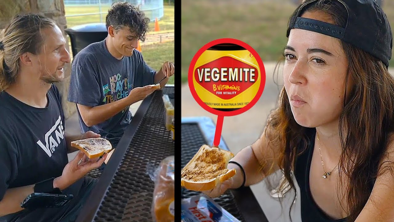 Maya tries Australian snacks with Ricky Glaser and Chandler