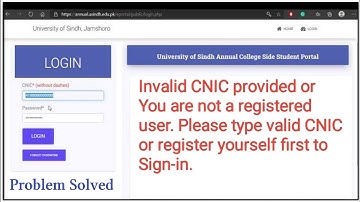 unsindh login problem solved || Sindh university login problem solved 2k23 batch#sindhuniversity