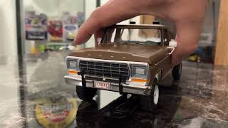 1/25 scale model I built of AMT’s 1978 Ford 4X4, based off of the Firestone Super Stones kit.