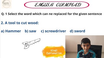 English Olympiad Class 3 Practice Set | English Olympiad for class 3 online test