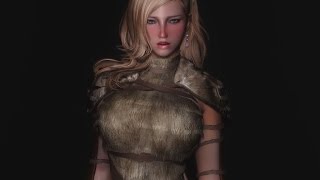스카이림 의상 - fur huntress armor skyrim mod