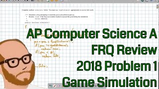 Computer Science A Free Response 2018 FRQ 1