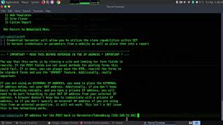 Social Engineering Toolkit(SET): Parrot OS