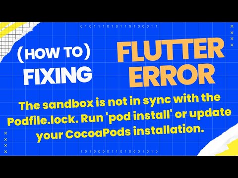 The sandbox is not in sync with the Podfile.lock. Run 'pod install' or update your CocoaPods.