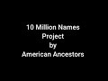 10 Million Names Project