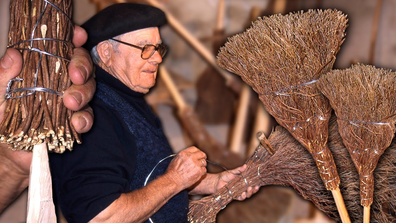 Сделанная вручную метла, которая прослужит всю жизнь. Искусство сочетания веток и древесины леса