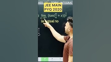 Q) lim x = 0 { tan( pie/4 + x ) } ^1/x #maths #jee2025 #jeeadvance #jeemain #jeeaspirants #iit
