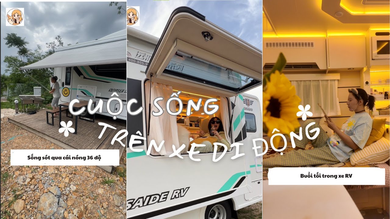 Cuộc sống trên xe di động Phần 4| Lái xe trên cao tốc, Chống Nóng 36°C, Nỗi Sợ Lúc Ban Đêm #rvlife