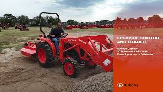 Kubota Tractor + Loader. $0 down With 3.99% APR
