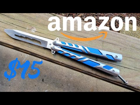 Another $15 Amazon Practice Trainer Butterfly Knife Unboxing & Review.  MSGUMIHO Practice Trainer