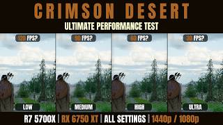 Crimson Desert | RX 6750 XT | 1440p / 1080p | All Settings | Performance Test