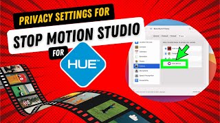 Allow Stop Motion Studio to access your camera in macOS Privacy settings