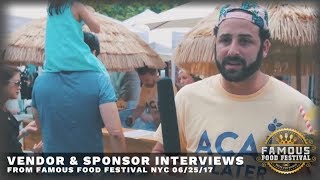 Vendor and Sponsor Interviews - Famous Food Festival "Taste the World" NYC 06/25/17