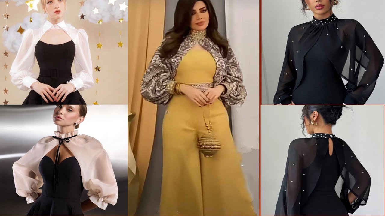 تفصيل وخياطة شال مع ياقه وأكمام للكتف متعدد الاستخدامات#الخياطة_باناقة