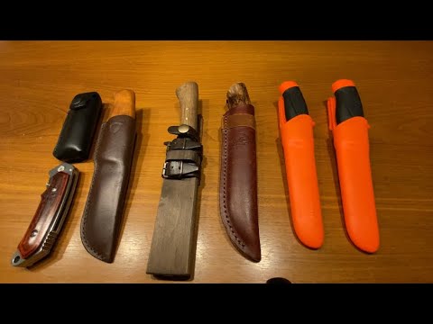 სანადირო დანები/Hunting Knives Helle,Karasuando,Mora end Buck.