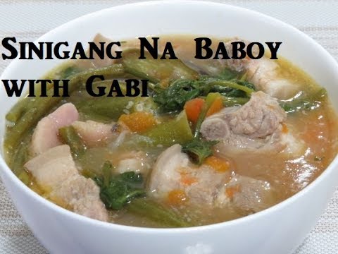 Sinigang na Baboy with Gabi (Pork Sinigang with Taro)