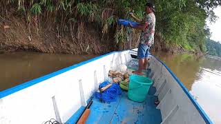 pasang rawai ikan baung malam hari