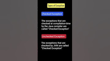 Types of exception #typesofexception #exceptioninjava