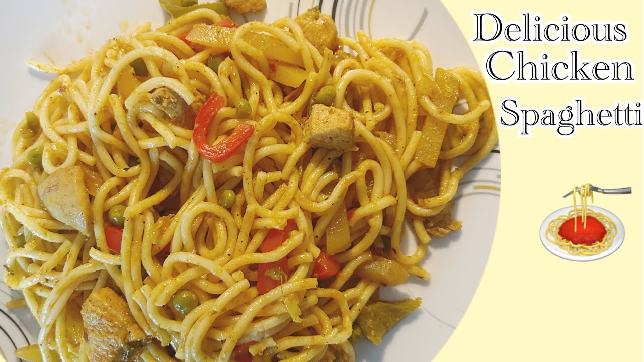 Chicken Spaghetti 🍝Recipe / چکن ویج سپگیٹی ریسیپی / Resturant Style Spaghetti Recipe 