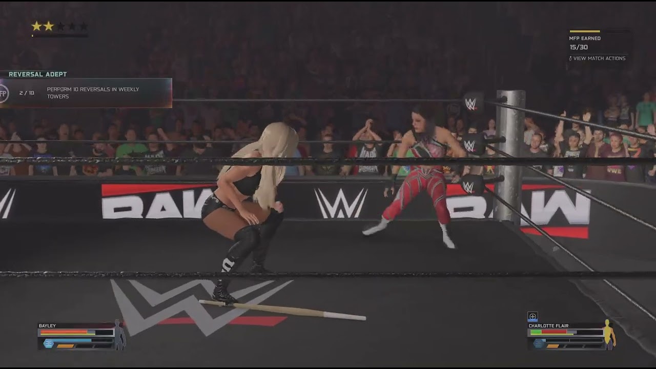 WWE 2K25 LAST MAN STANDING MATCH BAYLEY 🆚 CHARLOTTE FLAIR