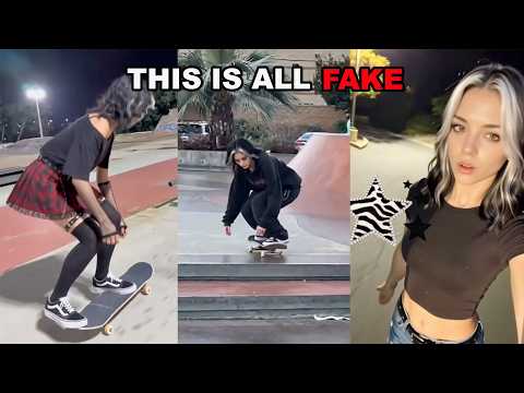 The AI Skater girl is officially running an OF Scam
