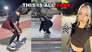 The AI Skater girl is officially running an OF Scam
