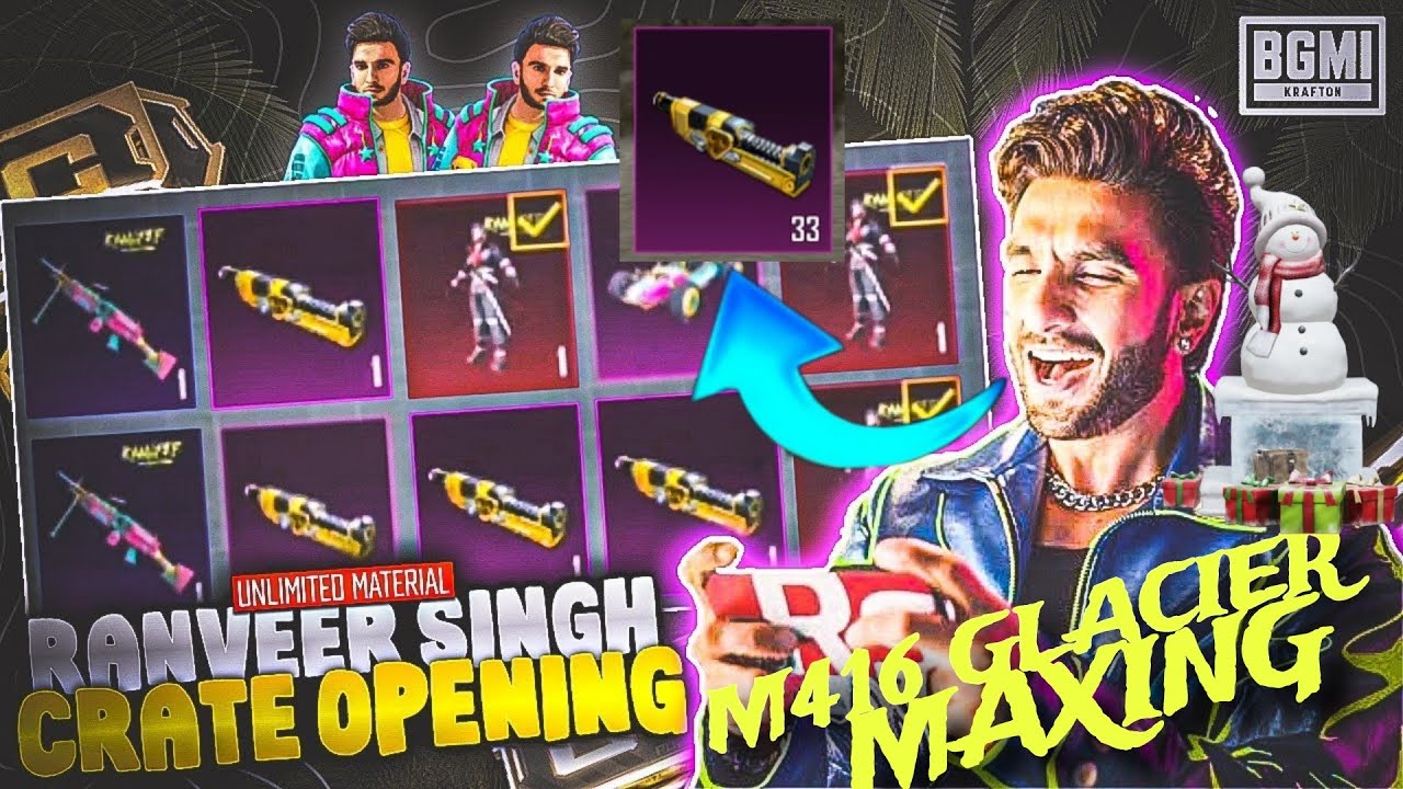 😱 Unlimited Material Glitch - 10,000 UC Rs Crate Opening  Got Ranveer singh Mythic Materials & BGMI